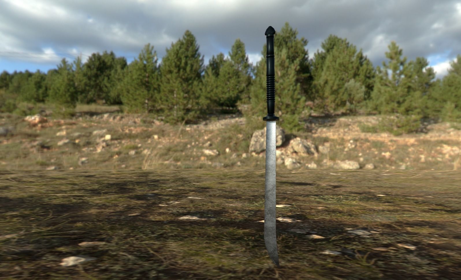 Simple swords package Low-poly 3D model_5