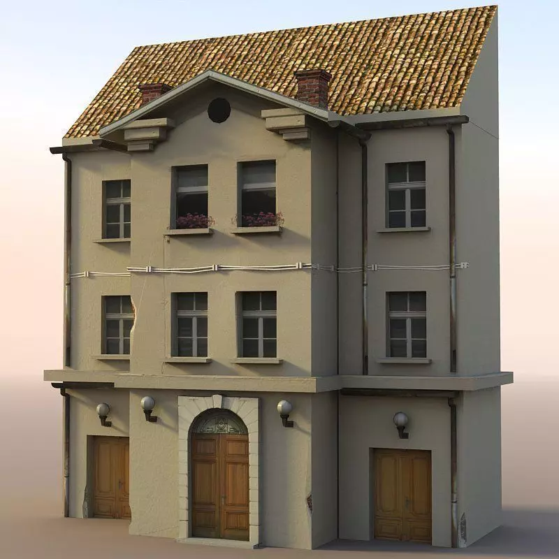 Lowpoly Game-Ready House pack Low-poly 3D model_0