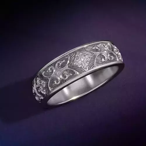 Gothico wedding rings 3D print model