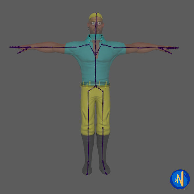 Bad Boy Low poly Rigged Animated Low-poly 3D model_13