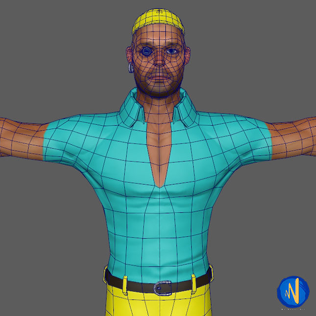 Bad Boy Low poly Rigged Animated Low-poly 3D model_12