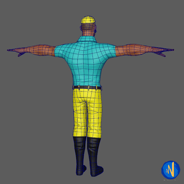 Bad Boy Low poly Rigged Animated Low-poly 3D model_15