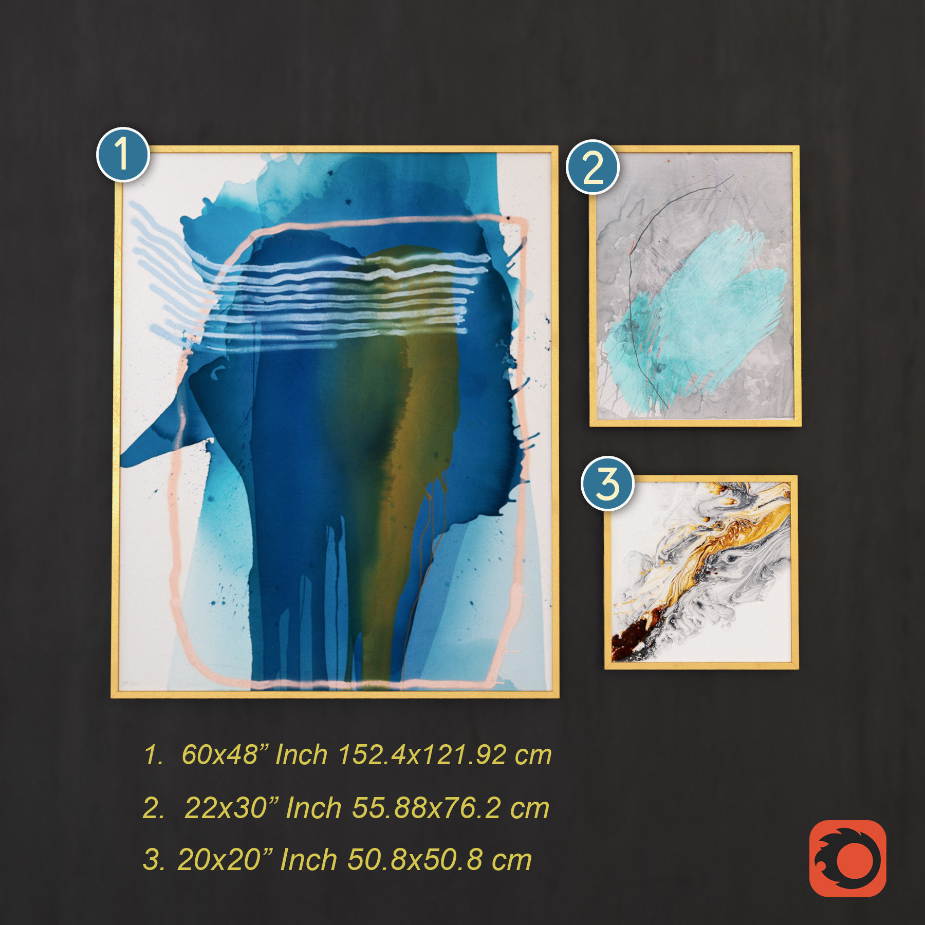 Abstract Painting 002 Low-poly 3D model_1