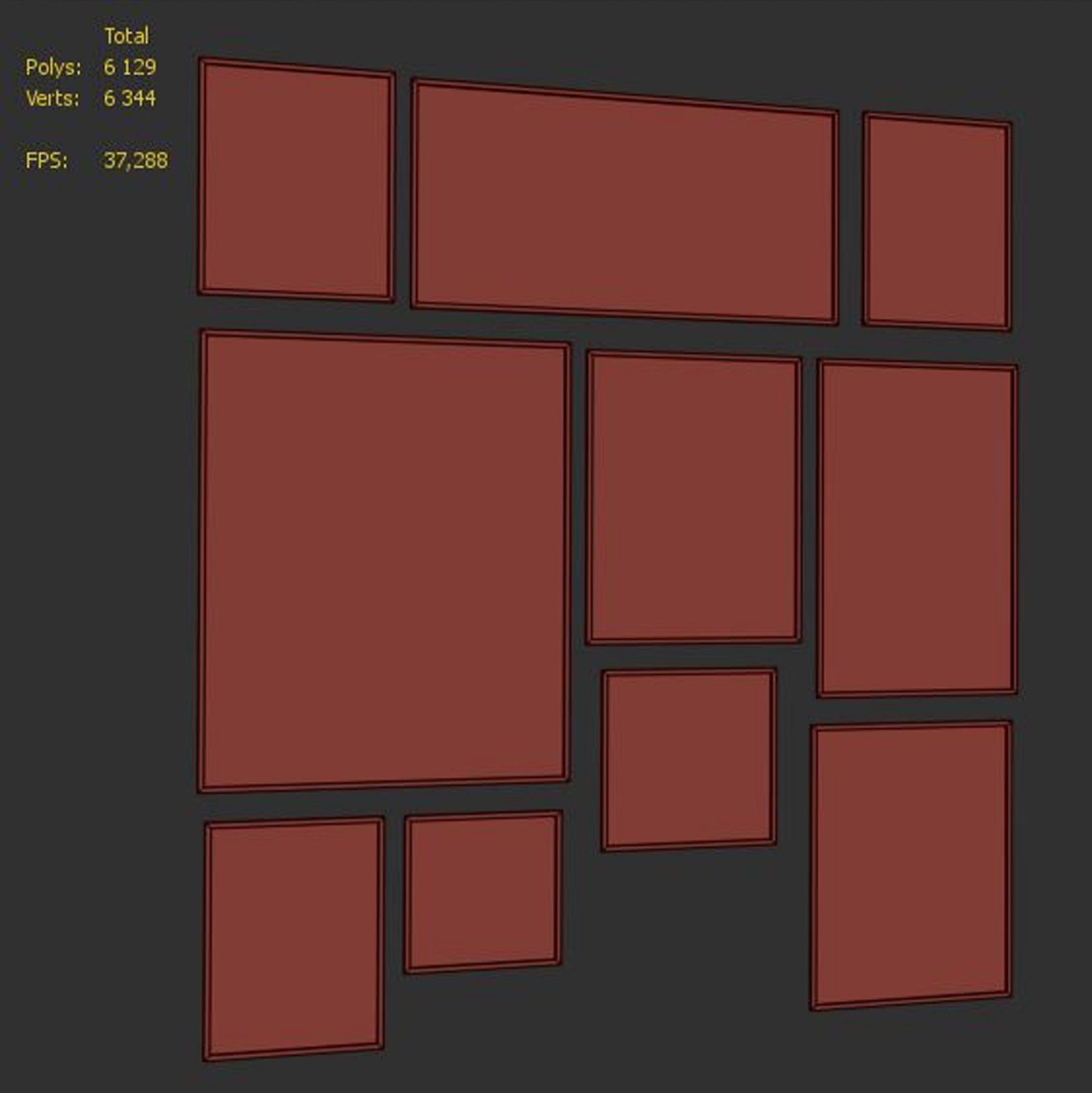 Abstract Painting 002 Low-poly 3D model_3