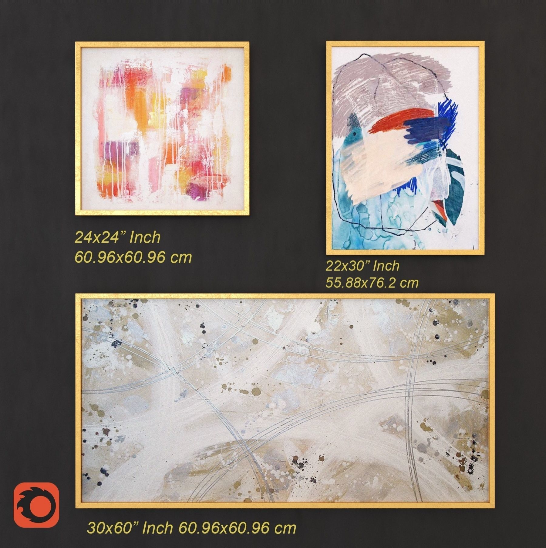 Abstract Painting 002 Low-poly 3D model_2