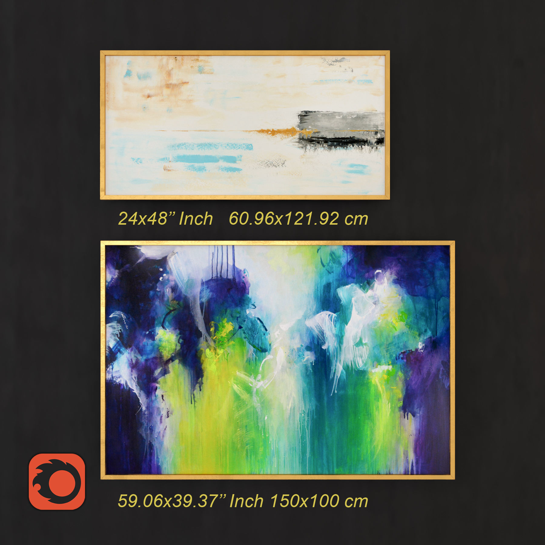 Abstract Painting 005 Low-poly 3D model_3