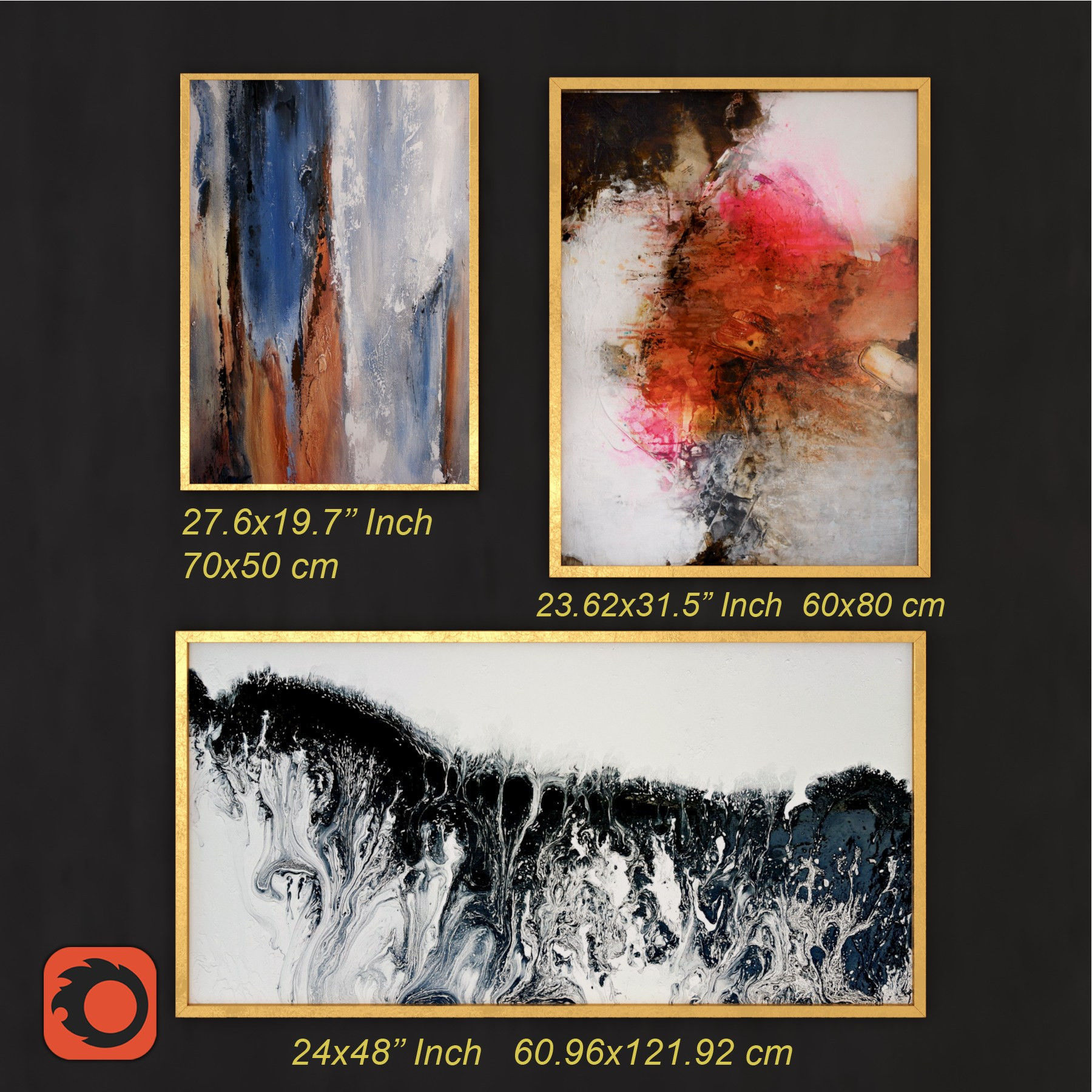 Abstract Painting 006 Low-poly 3D model_2