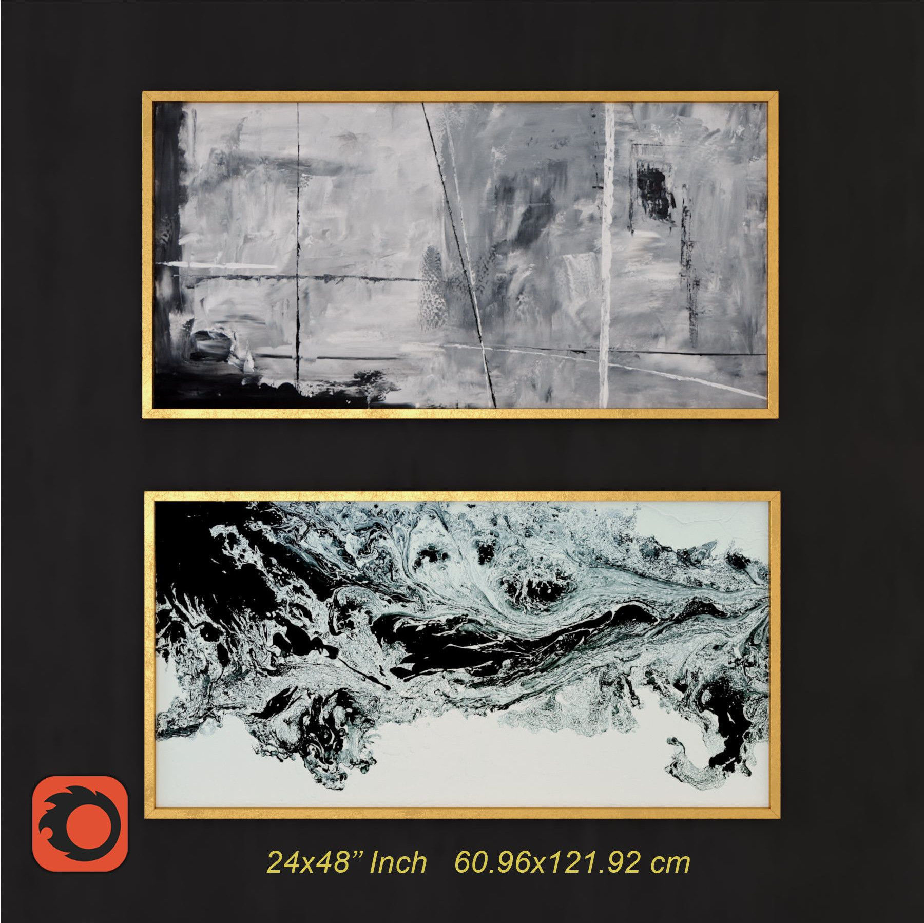 Abstract Painting 006 Low-poly 3D model_4