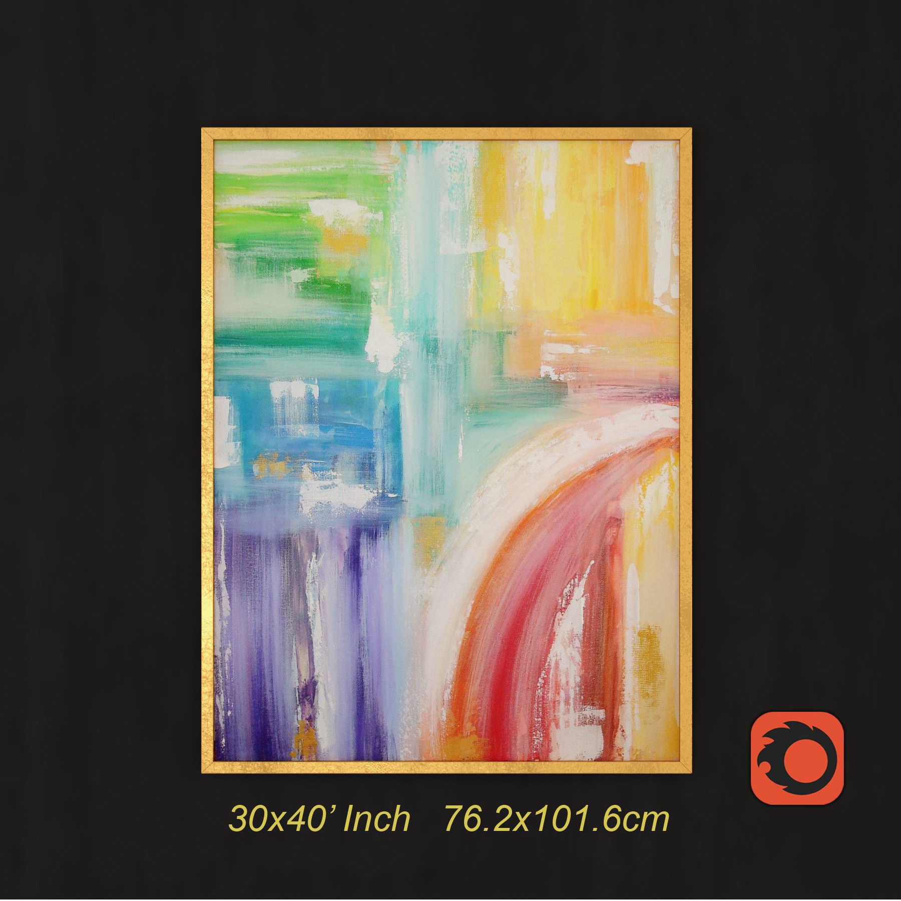 Abstract Painting 006 Low-poly 3D model_5