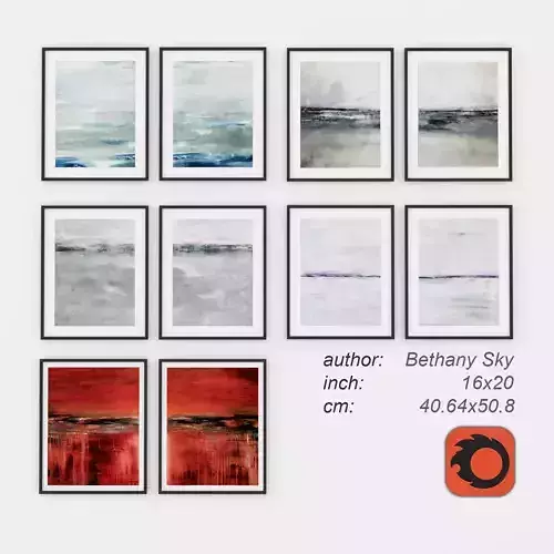 Abstract Painting 011 Low-poly 3D model