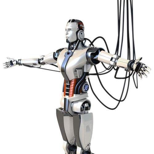 Man cyborg robot 3D model