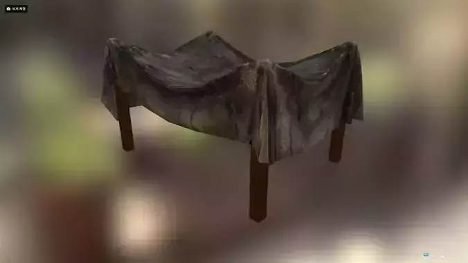 Dirty tent Low-poly 3D model