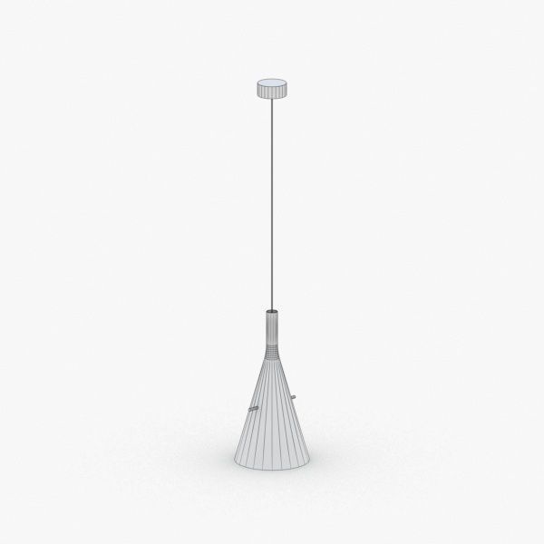 1495 - Hanging Lamp Low-poly 3D model_3