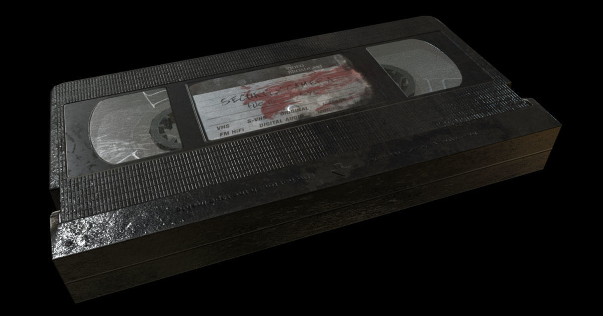 VHS Cassette Low-poly 3D model_1