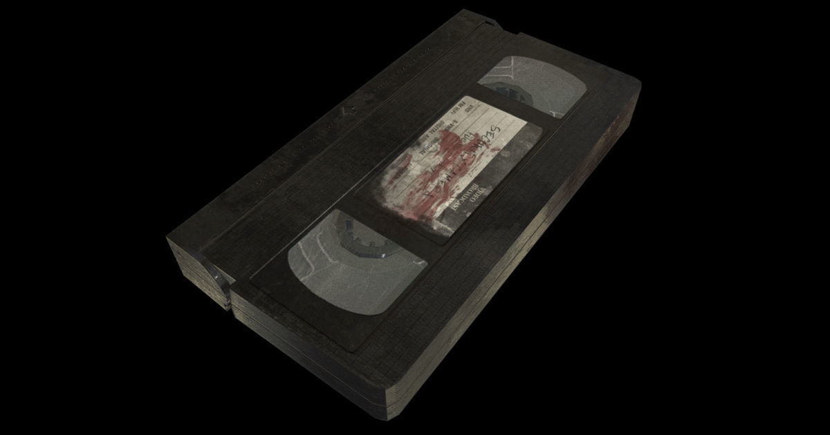 VHS Cassette Low-poly 3D model_3