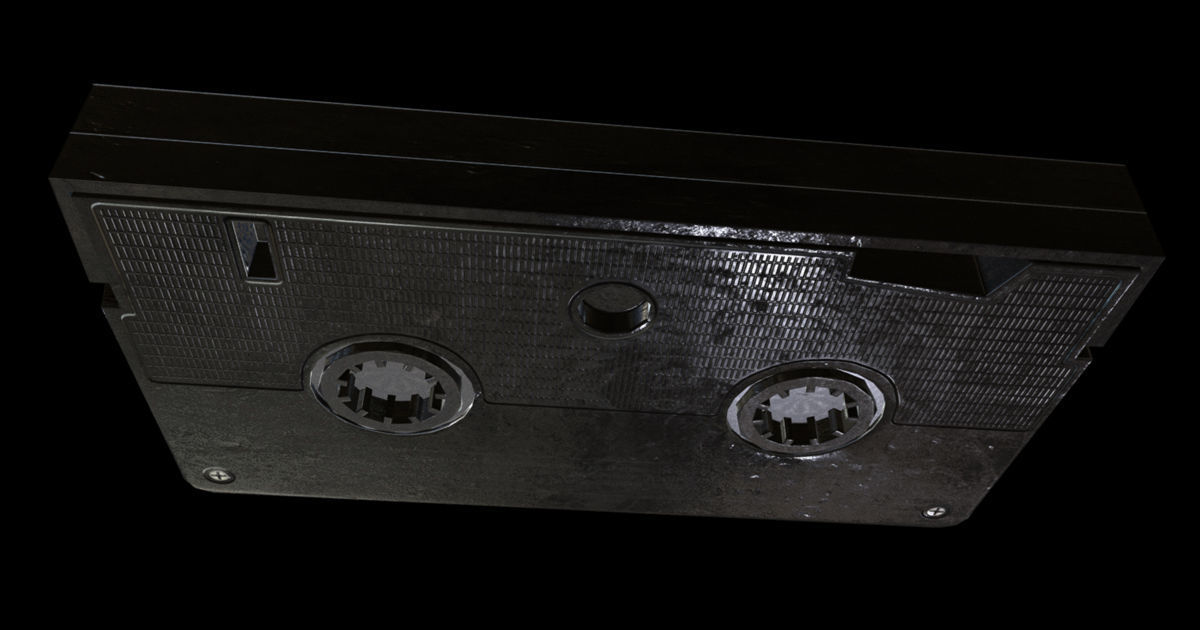 VHS Cassette Low-poly 3D model_4