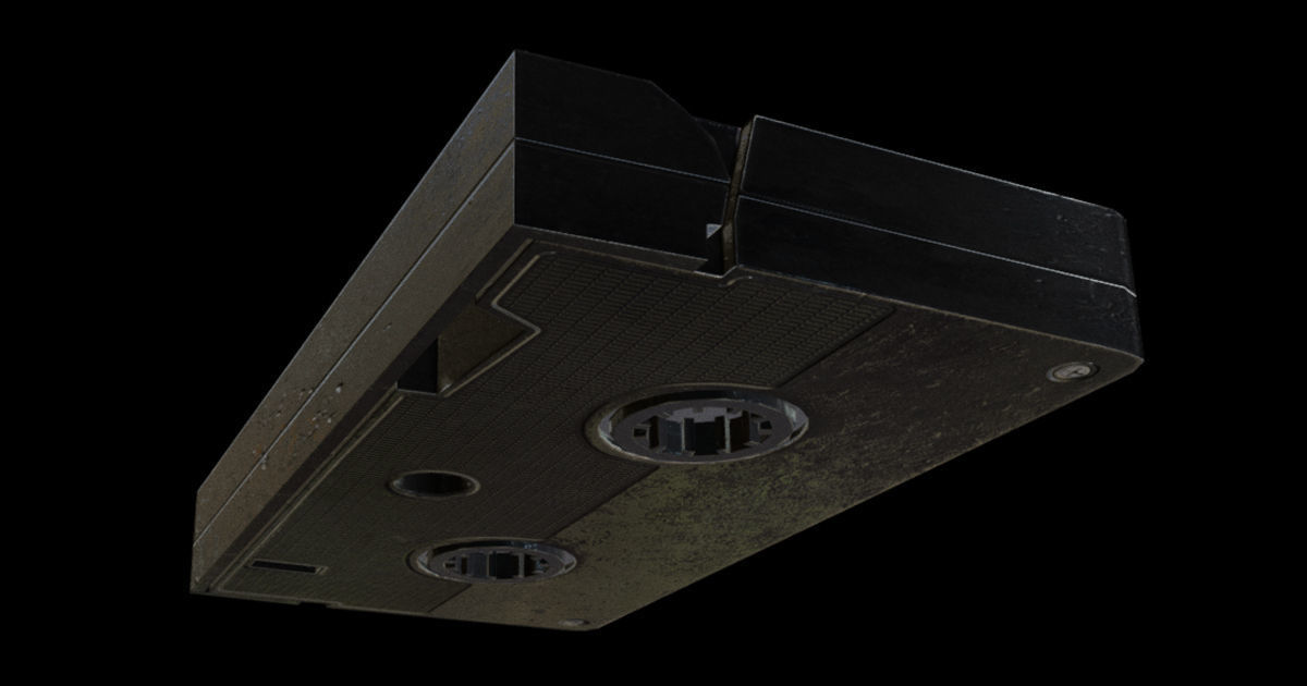 VHS Cassette Low-poly 3D model_2