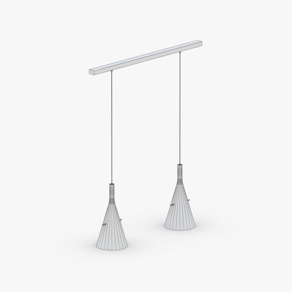 1496 - Hanging Lamp Low-poly 3D model_3
