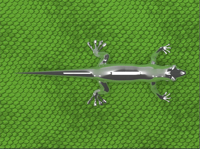 lizard decorative figurine 3D print model_5