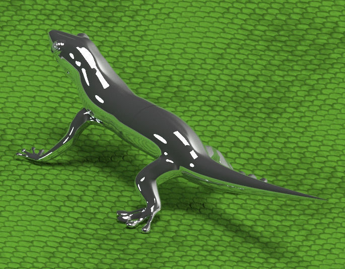 lizard decorative figurine 3D print model_4