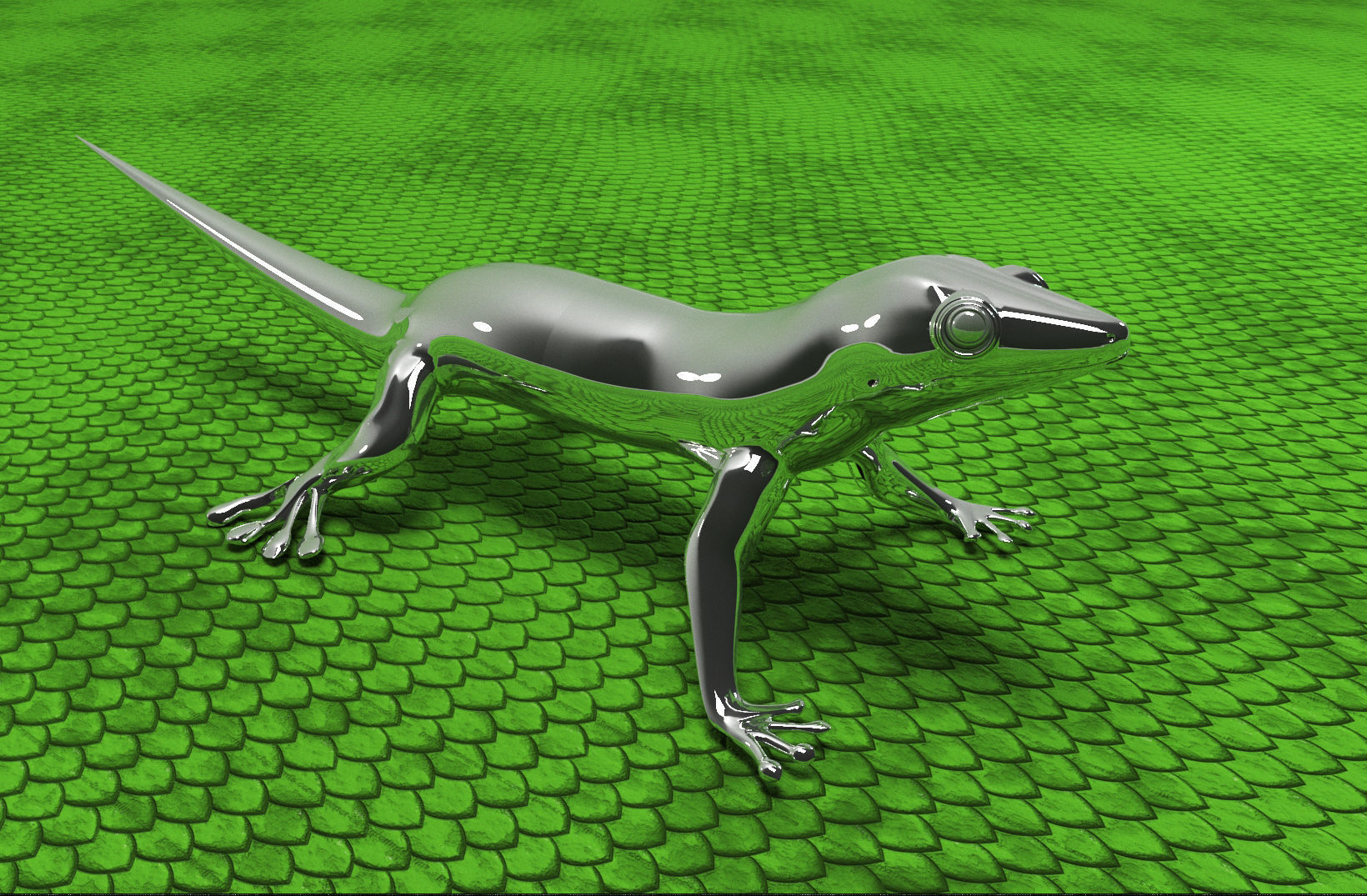 lizard decorative figurine 3D print model_3