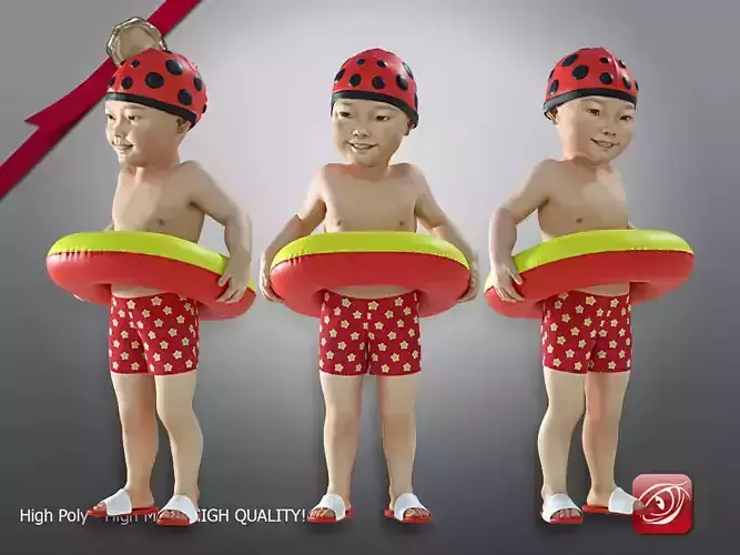 Swimming pool Child Male model AAS 002