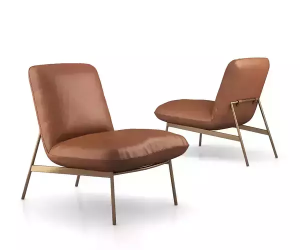 Brooks Slipper Chair by West Elm 3D model