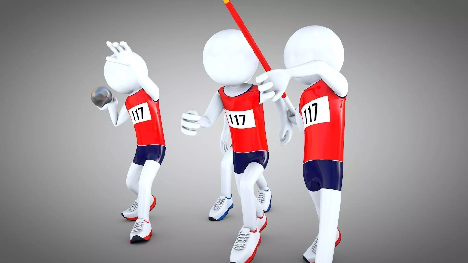 Stickman Rigged Low-poly 3D model_0