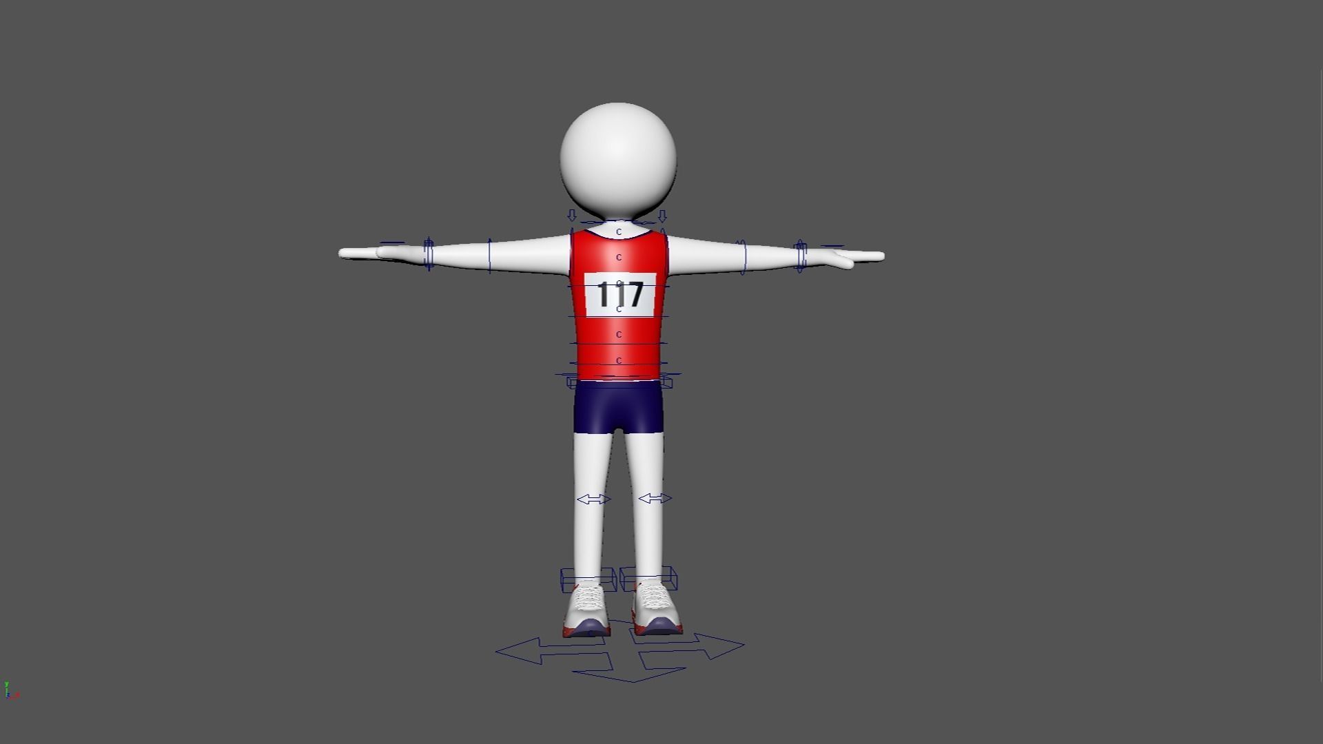 Stickman Rigged Low-poly 3D model_8