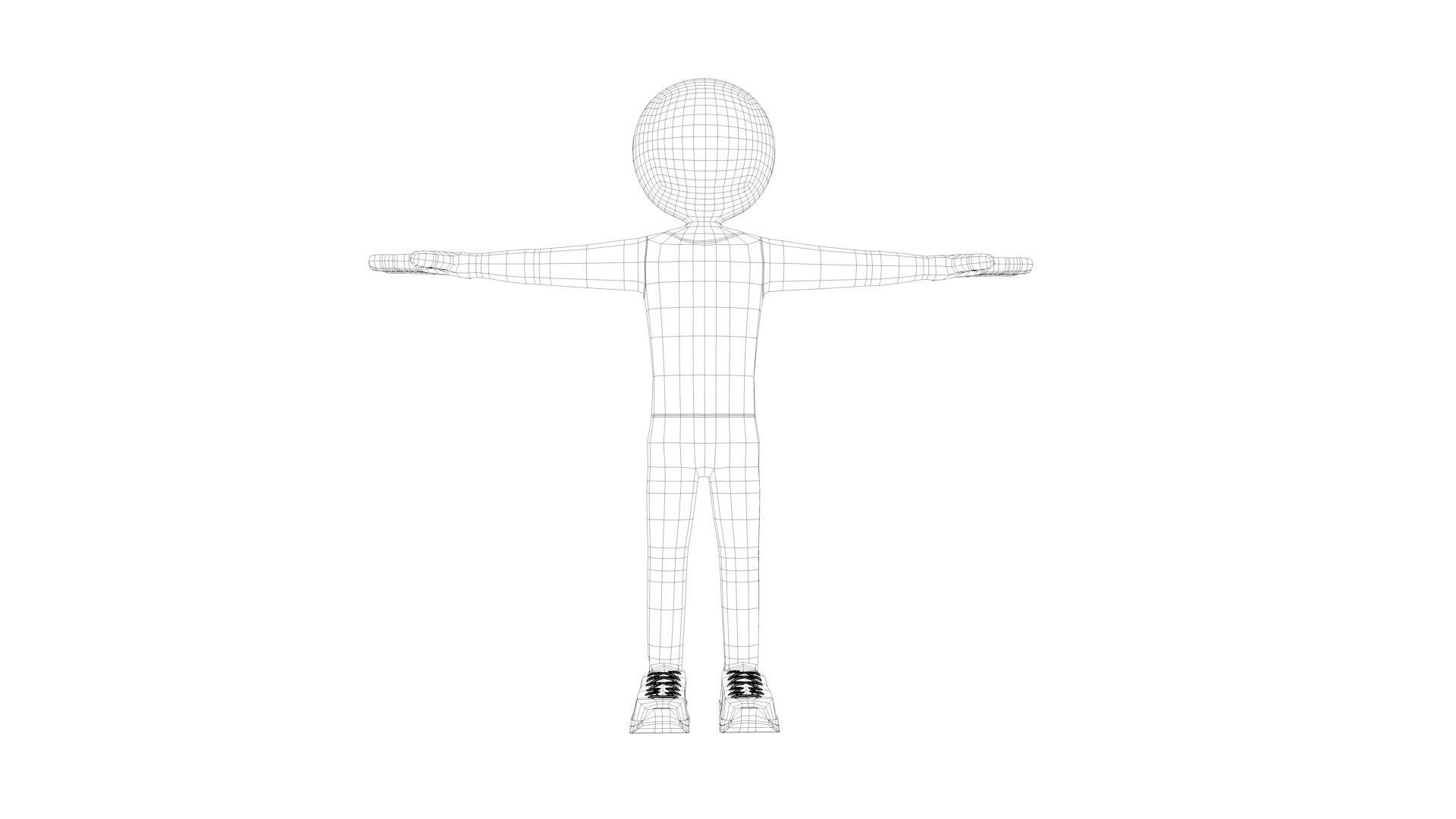 Stickman Rigged Low-poly 3D model_7