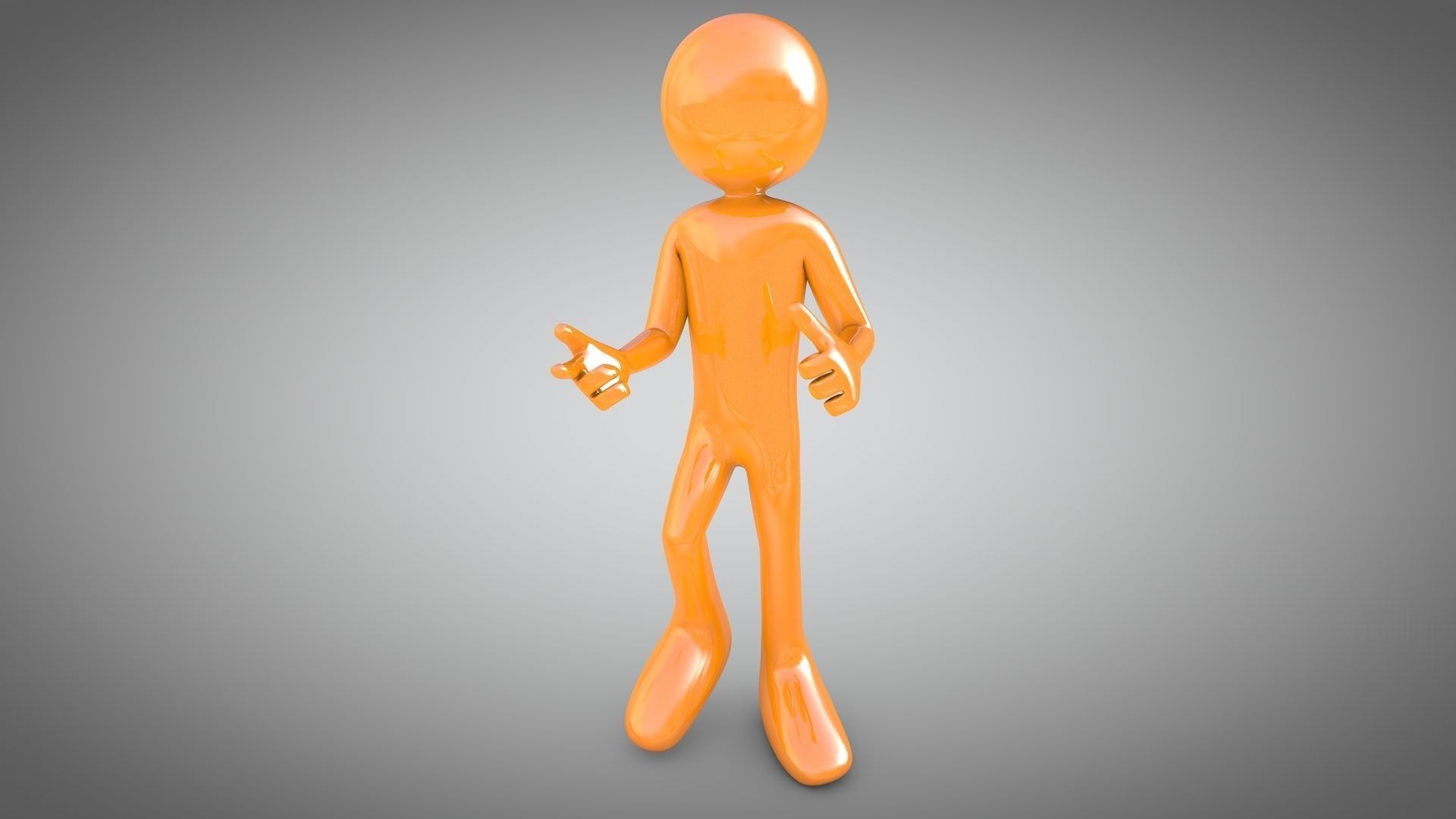 Stickman Rigged Low-poly 3D model_1