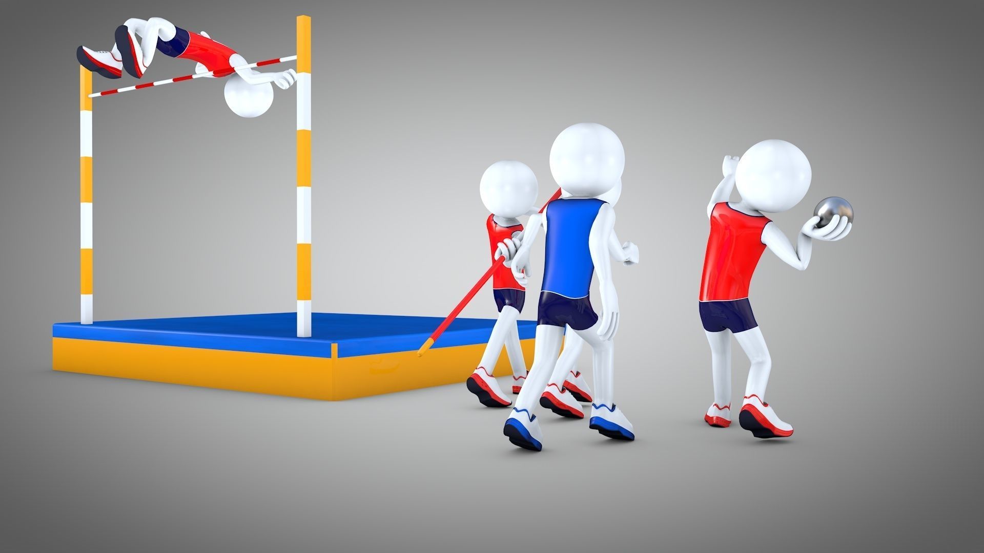 Stickman Rigged Low-poly 3D model_2