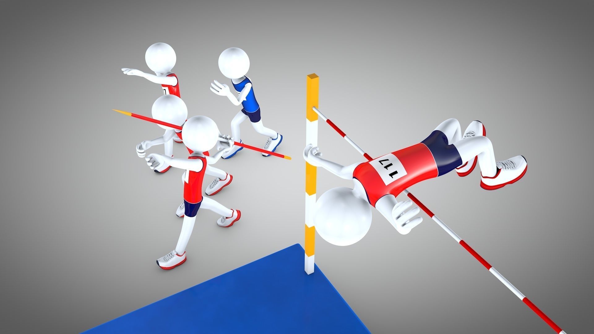 Stickman Rigged Low-poly 3D model_5