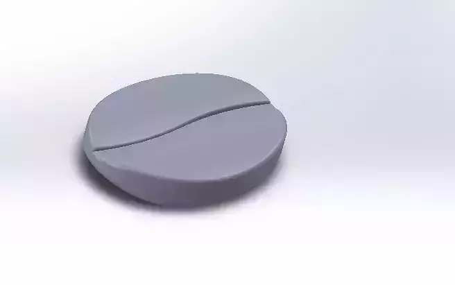 Coffee bean 3D print model