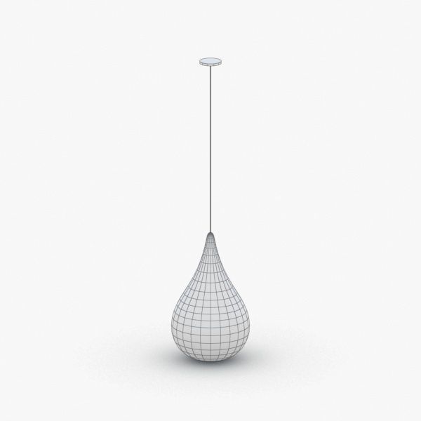 1505 - Hanging Lamp Low-poly 3D model_4