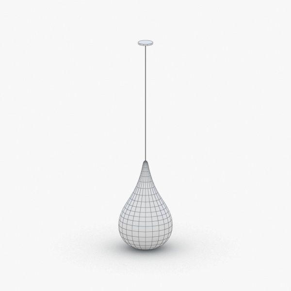 1505 - Hanging Lamp Low-poly 3D model_3