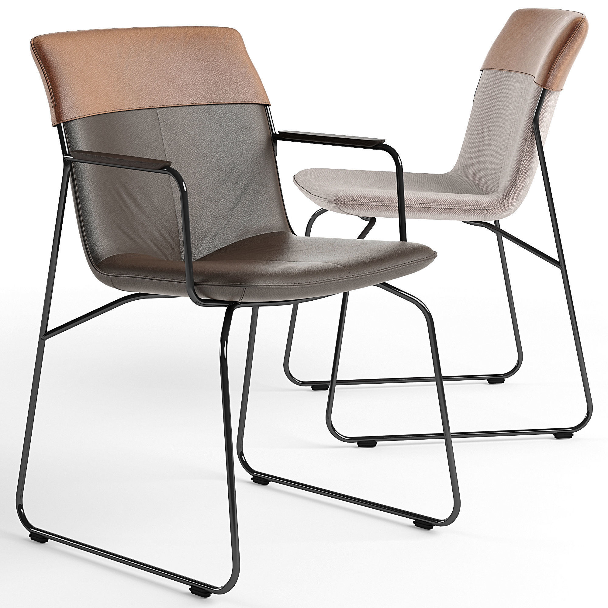 Ditte chairs Aurelio table 3D model_1