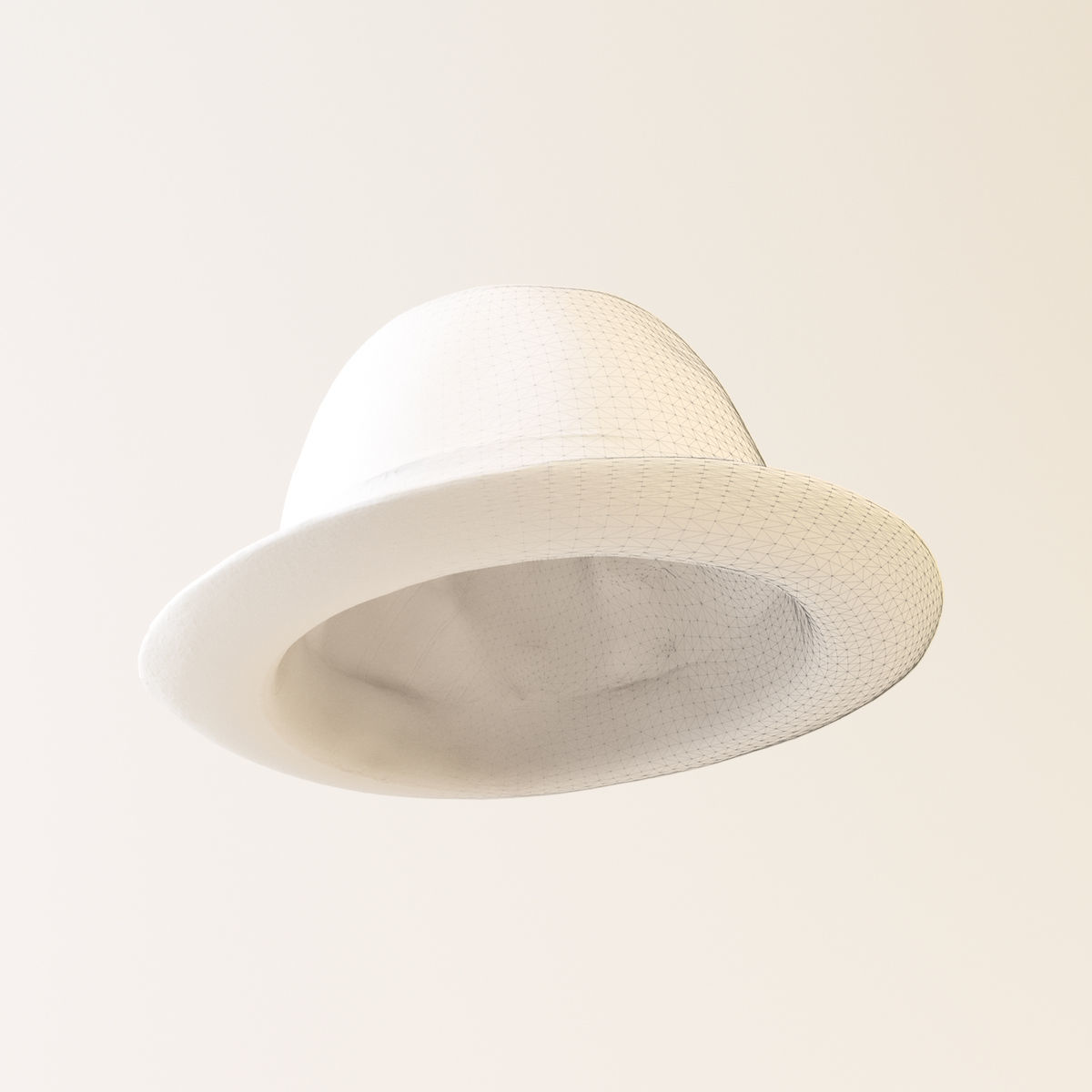 Soft Felt Hat 3D model_7