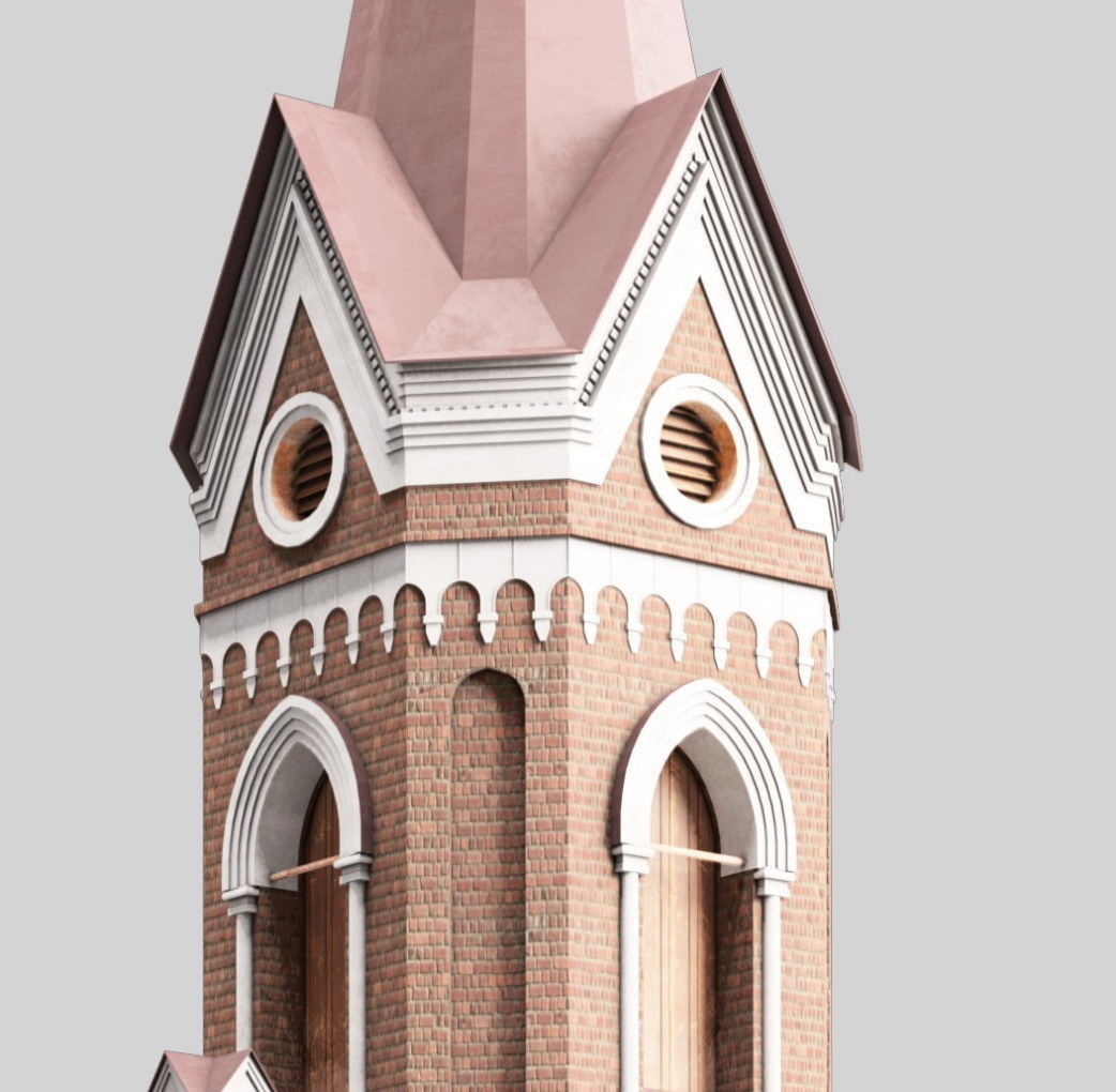 Cathedral church 3D model_3
