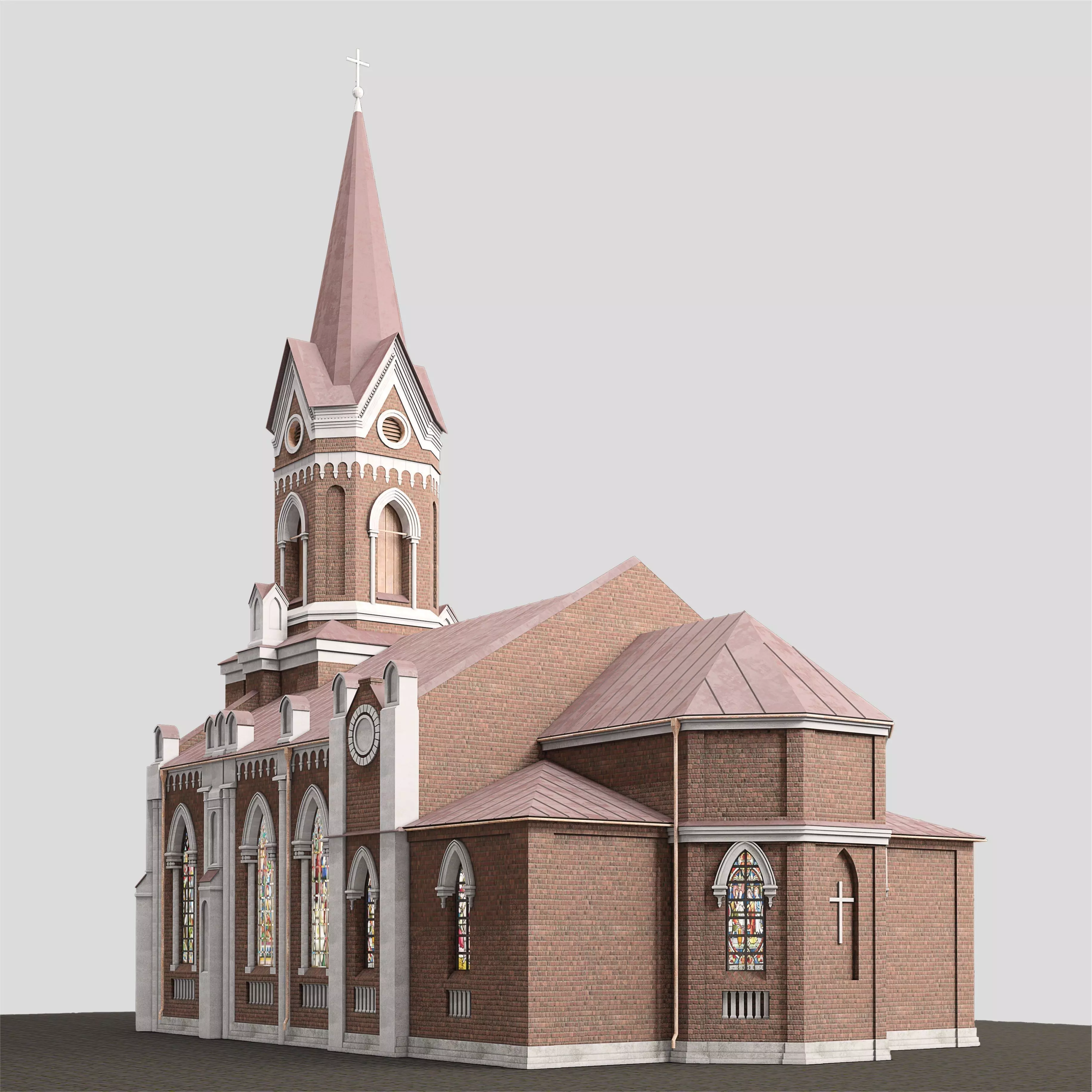 Cathedral church 3D model_0