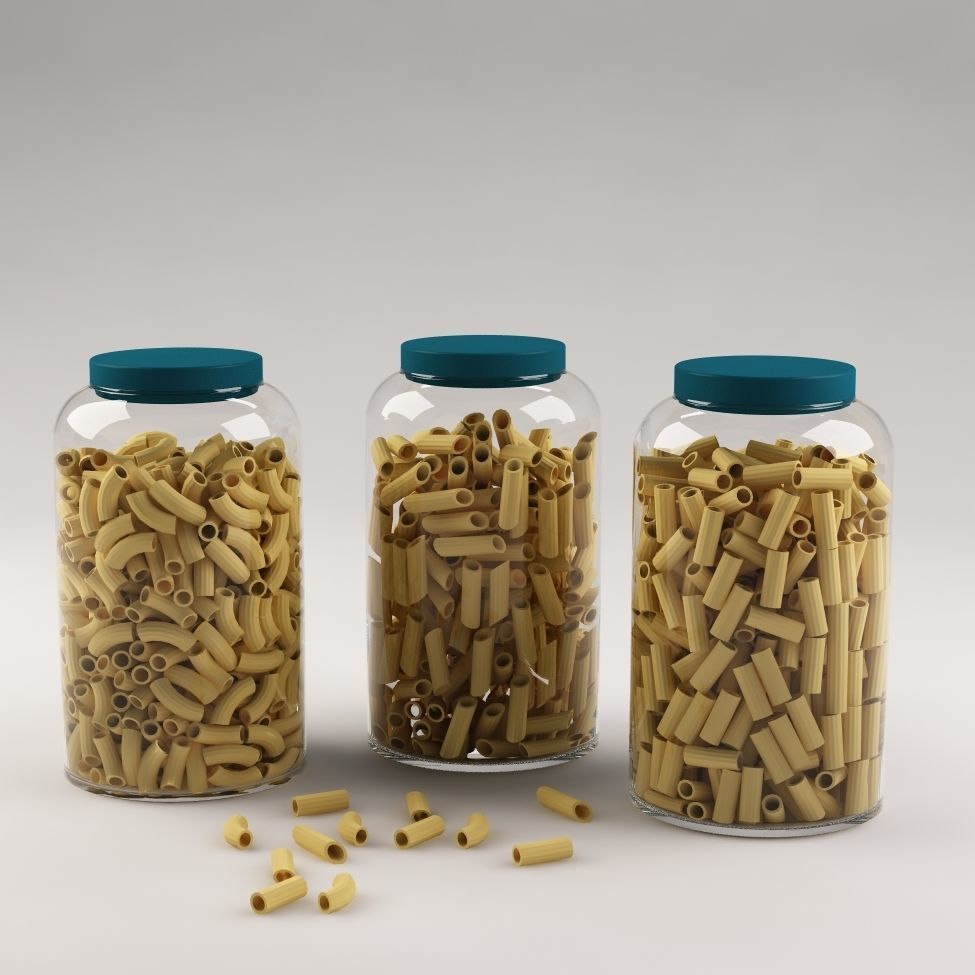 Pasta in the jar 3D model_3