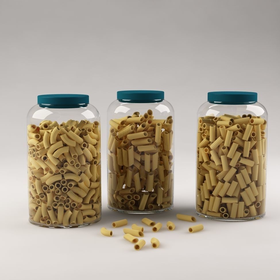 Pasta in the jar 3D model_2