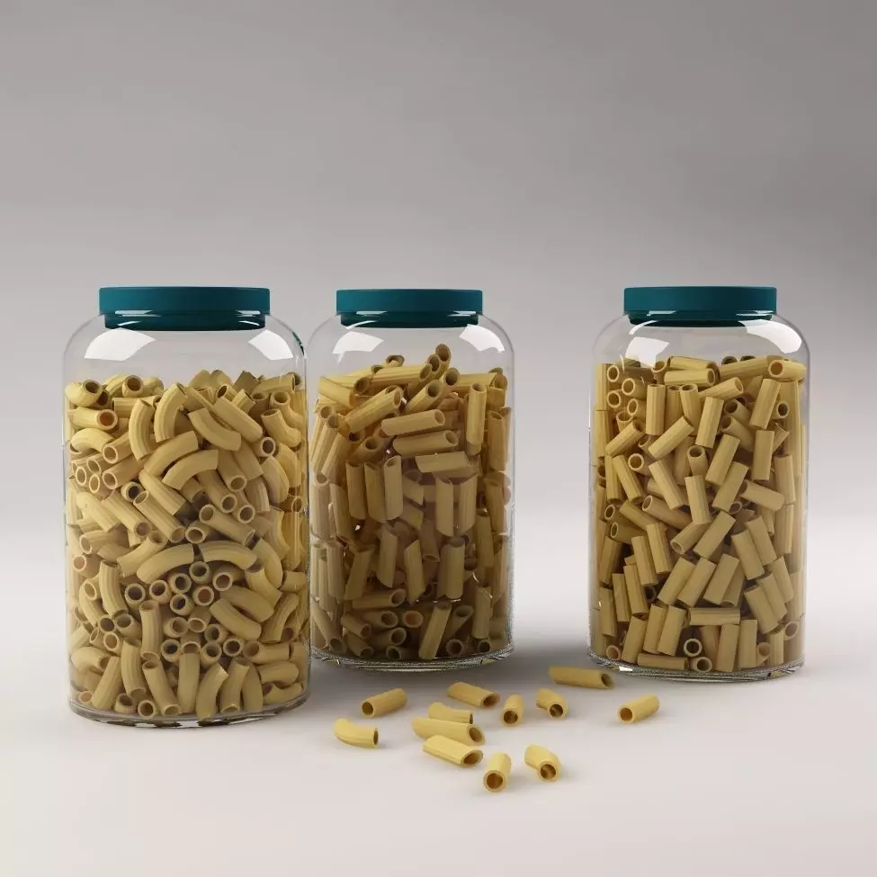 Pasta in the jar 3D model_0