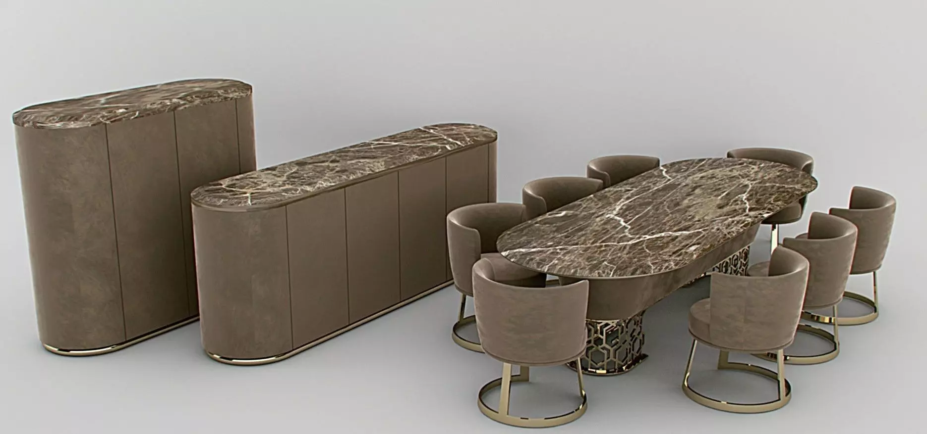 furniture table console 3D model_0