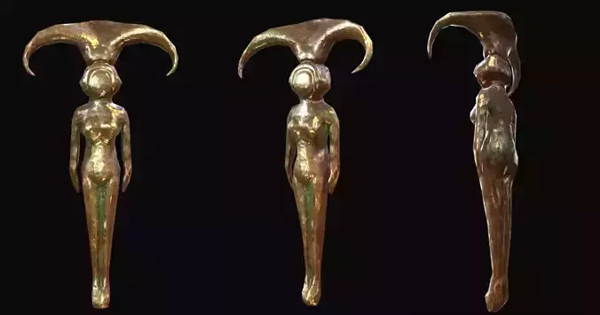 Ancient Egypt Mirror Handle