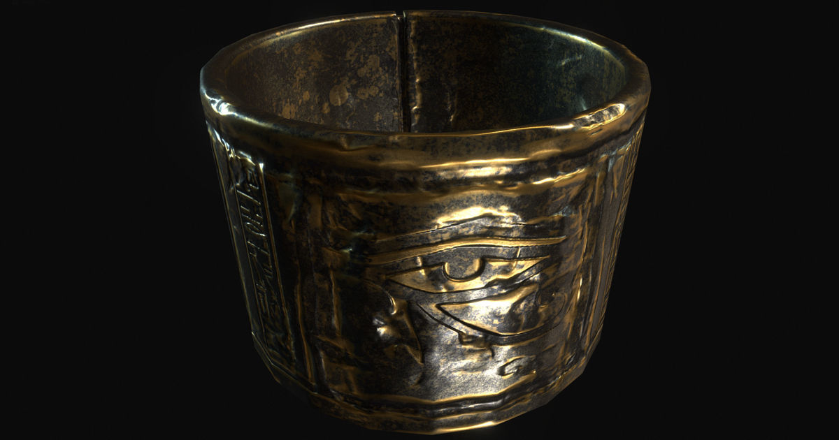 Wristband Of Horus Low-poly 3D model_1