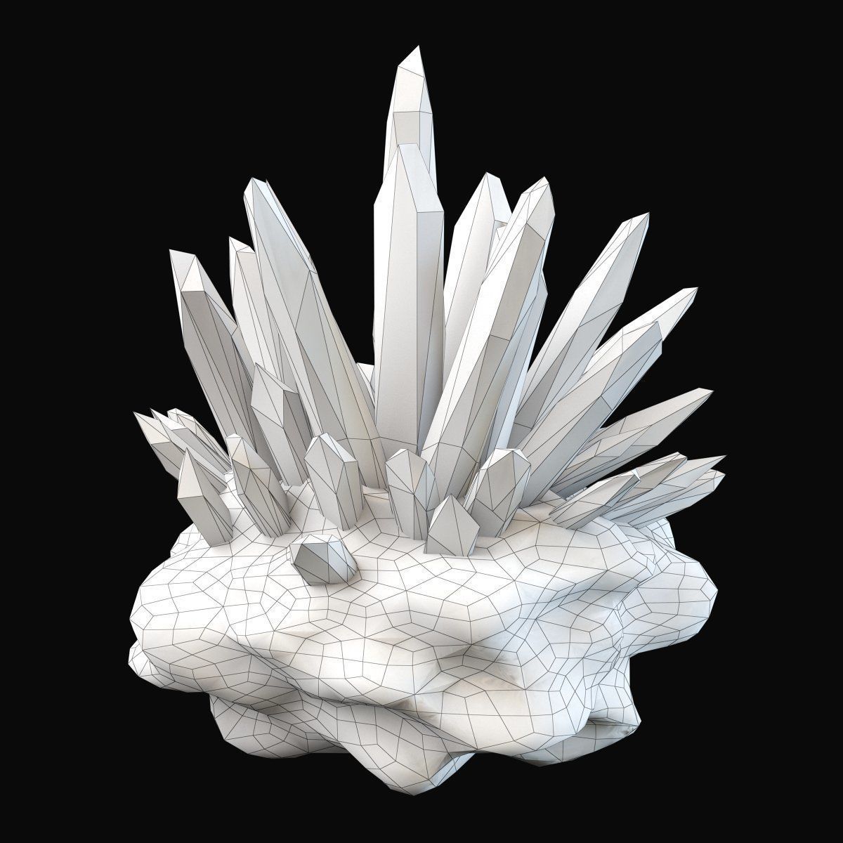 Red crystal 3D model_5