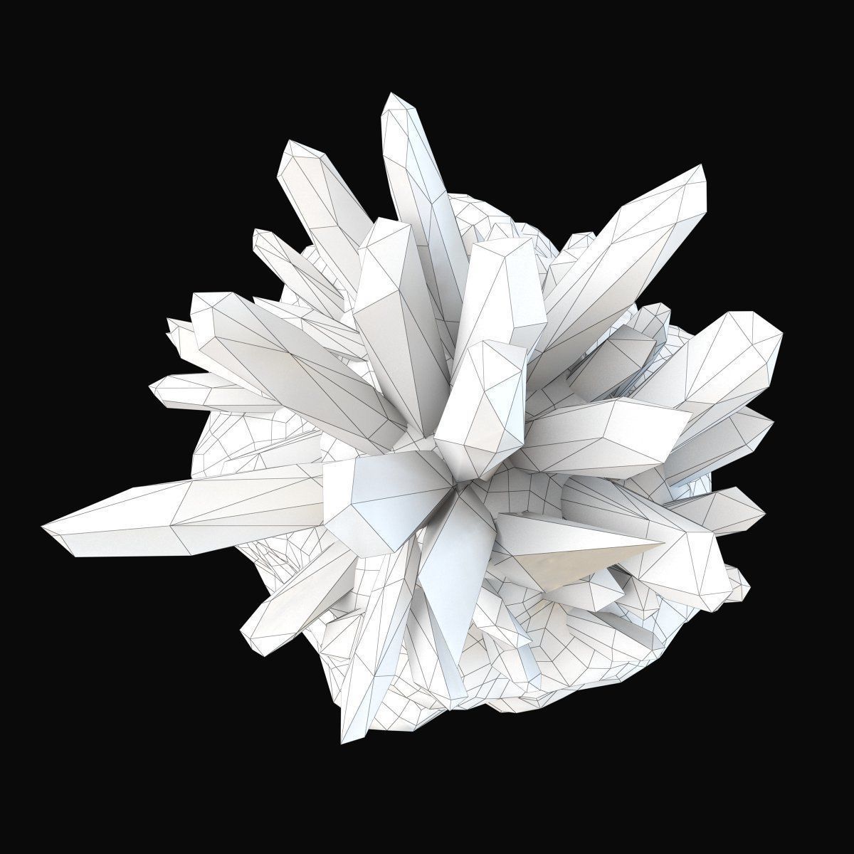Red crystal 3D model_6
