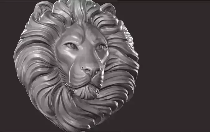 Lion bas relief  3D print model