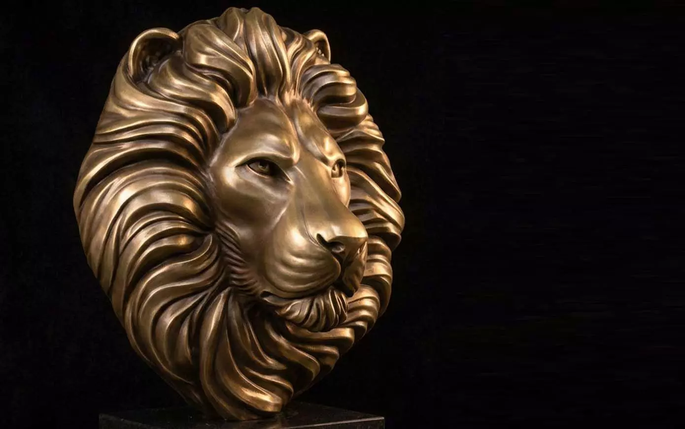 Lion bas relief 3D print model